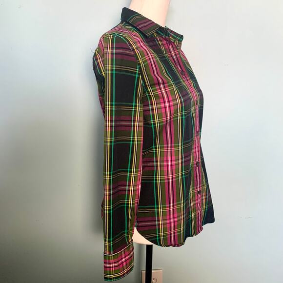 J. Crew Slim-fit Button Down Shirt in Pink Stewart Tartan Size 4 - Picture 4 of 9